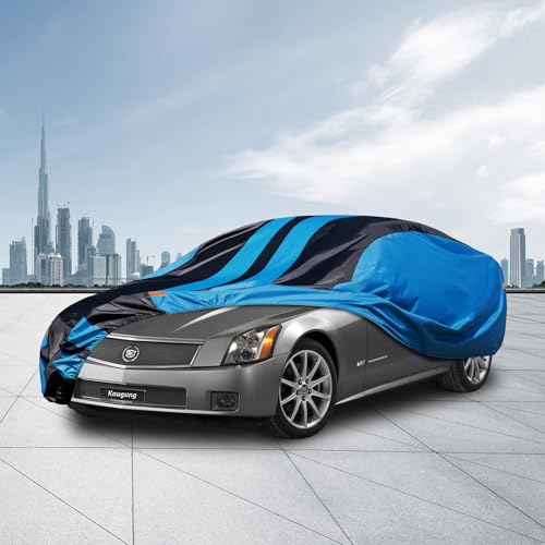 Image of Kaugung Car Cover Waterproof Custom Fit Cadillac XLR（2006-2009）, Full Exterior Cover for Automobiles Lightweight Resistant Outdoor Sun UV Rain Dust Snow Wind Protection.