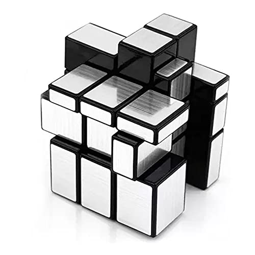 Cubo Magico Profissional Mirror Blocks 3x3 Demolidor, Moyu Meilong, Prateado