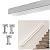 Muzata 10ft Staircase handrail Brushed Stainless Steel Safety Wall Mounted for Indoor Outdoor Stair Hand Railing Rectangular 1"x2" Pipe on Stairs Balusters HK28 SL4,HR0 HR5