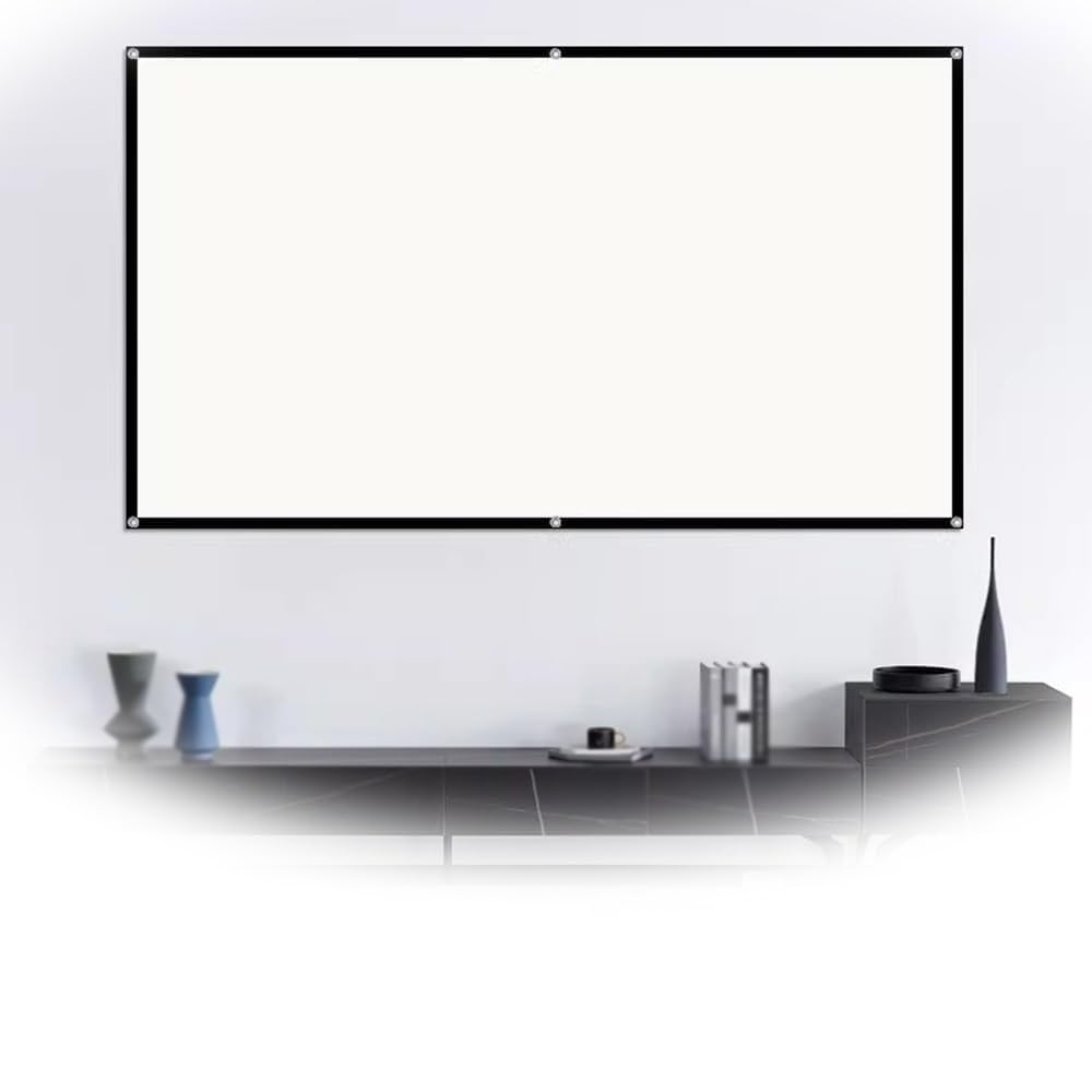 Schermo per Proiettore Mobile Telo Proiettore Pieghevole Schermo Proiezione Esterni Portatile 60 72 100 110 120Pollici Schermo Proiettore Lavabile(60inch-4:3)