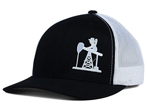 Oil Field Hats Pumpjack Cowboy Black/White Trucker, Mesh Hat, OSHA Oil Field Hats Pumpjack Cowboy Black/White Trucker, Mesh Hat, OSHA