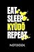 Produktbild EAT SLEEP KYUDO REPEAT NOTEBOOK: | Notizbuch mit 110 linierten Seiten | Format 6x9 DIN A5 | Soft cover matt | Klick auf den Autorennamen für mehr Designs zum Thema