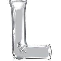 Anagram SuperShape Letter L L34 Foil Balloon, 86 cm Length, Silver