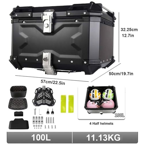 BaúL superior universal para motocicleta, 45/55/65/80/100 L, caixa traseira para motociclo / viagem