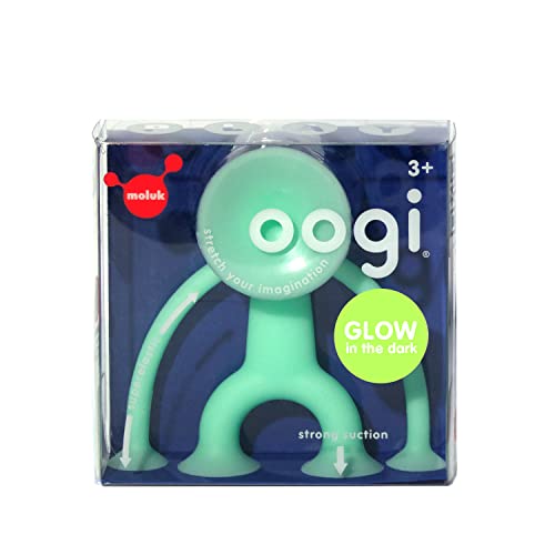 MOLUK 43210 OOGI Junior Glow in The Dark Elastic Stretch Figure with Suction Cups Educational Silicone Creative Fun for Children Aged 3+, Motor Skills Toy