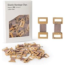 ORIENTOOLS 50-Pack Elastic Bandage Clips, Stretch Bandage Wrap Clips, Durable & Replaceable Metal Clasps for Secure Fastening, Non-Latex, Includes Storage Box, Ideal for Medical and Sports Bandages
