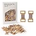 ORIENTOOLS Elastic Bandage Clips 50-Pack Stretch Metal Clasps for Various Types Bandages, Replaceable Wrap Fastener Clips, Latex-Free, Brown