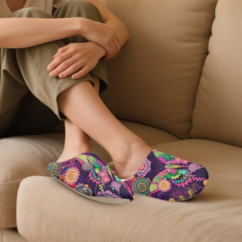 Butterfly Home Furry Slippers for Women Slip-on Winter Indoor House Shoes Comfort Slipper for Winter3