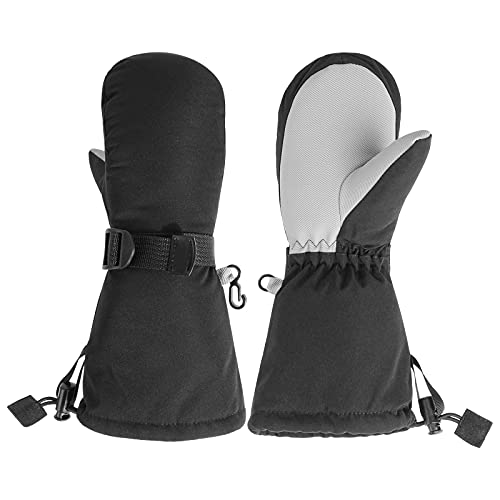 QKURT Kinder Skihandschuhe, Winter Skihandschuhe Winddichte Schneehandschuhe Warme Sporthandschuhe für 1~5 Jahre Jungen Mädchen Rodeln Snowboard Skating Radfahren Laufen und Outdoor-Aktivitäten Cover
