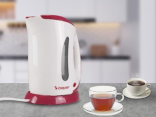 BEPER BB.050 Hervidor de Agua Eléctrico, Capacidad de 1L, Indicador Graduado, Apagado Automático, Aapagado Automático en Ausencia de Agua, Ebullición Rápida, Electric Kettle - imagen 4