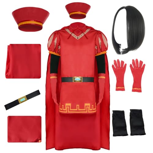 IKaewe Anime Costume Cosplay Outfit Cloak Cap Suit with Wig