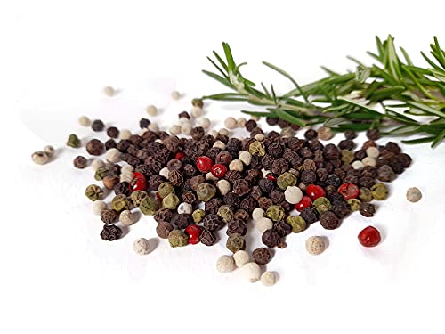 Minotaur Spices | 4 Seizoenen Peper | 2 x 500 g (1 Kg) | Mix van Zwarte, Witte, Groene Peperkorrels en Roze Peperbessen - Afbeelding 4
