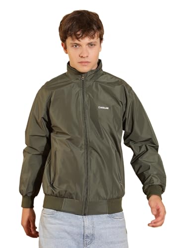 Image of Dollar Men's Polyester Solid Windcheater Jacket With Zipper Pockets