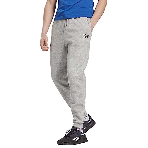 Reebok Identity Jambe Gauche Pantalon de survêtement Homme, Gris, XL