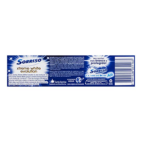 Creme Dental Sorriso Xtreme White Evolution Cristal Mint 70g