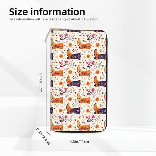 Floral Cowboy Boots Print Wallet Women, Leather Bifold Multi Card Wallet, Long Purse Women's Wallets2