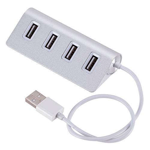 Dick Nathaniei remarkable 4 Port USB 2.0 Multi HUB Splitter Aluminum Adapter High Speed For PC LOT TF(None 01)