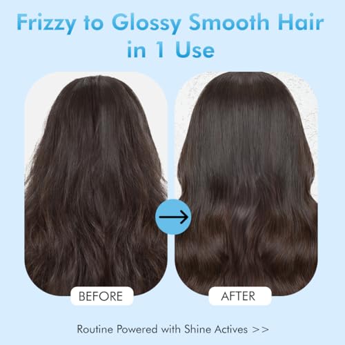 Image of mCaffeine Glass Hair Wash Duo | Glossy Hair Shampoo + Shine Intensifier Conditioner | New Shine Complex | Smooth, Shiny Hair & 48Hr Frizz Control | Long Lasting Luxury Fragrance| 250ml + 200G