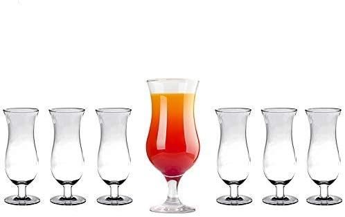 Tiger Chef Plastic Drinking Glasses - Acrylic Unbreakable Wine Glass Shatter-Proof Tumblers - Reusable Party Cups Drinkware (6 Pack, Hurricane 16 Oz)
