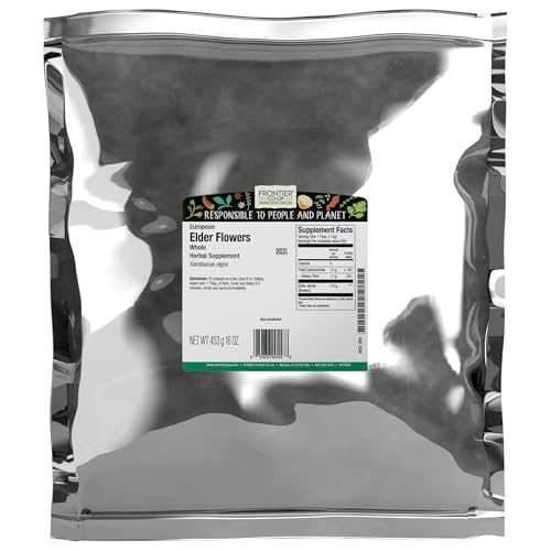 Frontier Co-op Dried Elder Flowers 1lb Bulk Bag