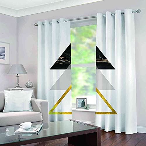 Rideau occultant salon grande largeur à motif géométrique pour la maison - 4