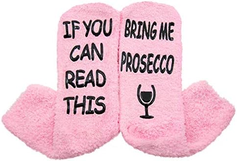 Prosecco Gifts For Mum Women Funny - “If You Can Read This Bring Me Prosecco“ Socks - Fun Birthday Present For Her Wife Sister - Novelty Quirky Xmas Gift Cupcake Packaging