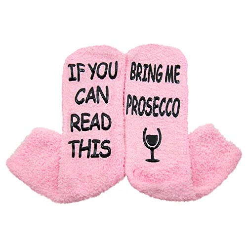 Prosecco Gifts For Mum Women Funny - “If You Can Read This Bring Me Prosecco“ Socks - Fun Birthday Present For Her Wife Sister - Novelty Quirky Xmas Gift Cupcake Packaging
