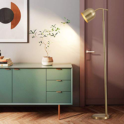 Lámpara vertical metálica E27 con iluminación de suelo ajustable para lectura y descanso 4