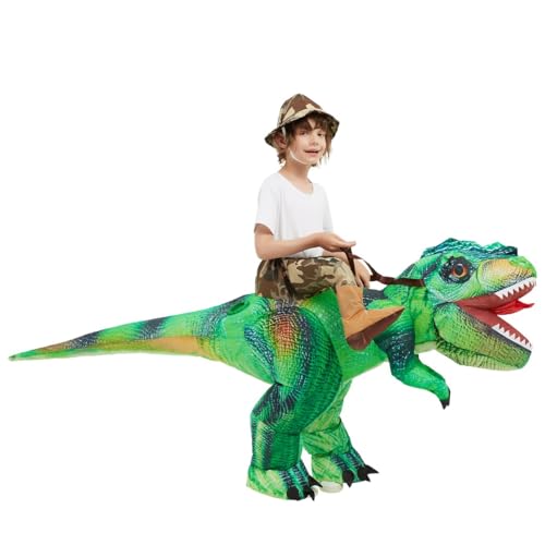 Disfraz Inflable de Dinosaurio Verde Comin miniatura 5