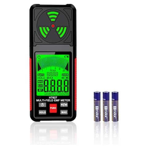 EMF Meter, 3-in-1 Portable Electromagnetic Field Radiation Detector Handheld EMF Tester for EF, RF, MF, WiFi Signal, Radio Frequency Detector Suitable for Home Office EMF Inspections Ghost Hunting Cover