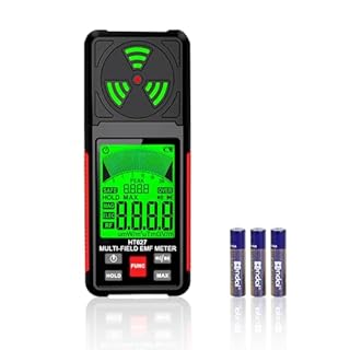 EMF Meter, 3-in-1 Portable Electromagnetic Field Radiation Detector Handheld EMF Tester for EF, RF, MF, WiFi Signal, Radio Frequency Detector Suitable for Home Office EMF Inspections Ghost Hunting