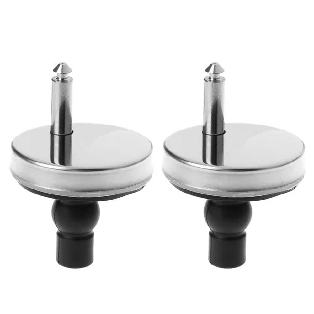 Pepte Silver 2Pcs Quick Release Toilet Seat Fixings For Top Pin Type Hinges Connectors Fittings