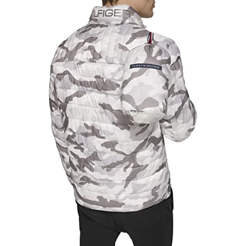 Image of Tommy Hilfiger Mens Embroidered Logo Puffer Jacket