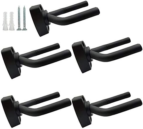 FF Elaine 5 Pack Guitar Ukulele Bass Mandolin Banjo Violin Hanger Hook Holder Wall Mount