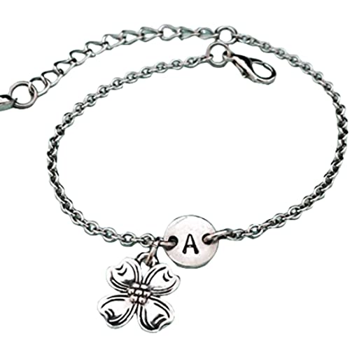 Dogwood flower charm bracelet, dogwood flower cham