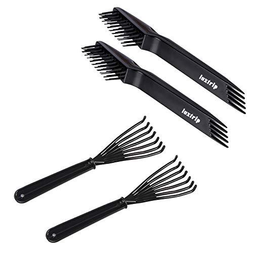 Luxtrip 4 Pieces Comb Cleaner Brush Mini Hair Brush Comb Mini Hair Brush Remover Hair Brush Cleaning Cleaner Tool Hair Brush Cleaning Tool Hair Brush Cleaner Rake for Removing Hair Dust Home Salon Use