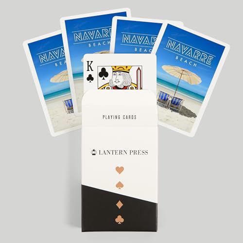 Lantern Press Naipes Poker 52 cartas Navarre Beach miniatura 6