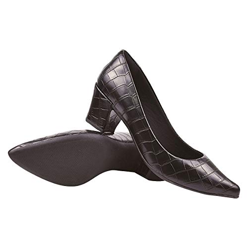 Sapatilha Feminina Scarpin Nude Bico Fino Eleganteria Tamanho:35;Cor:Preto