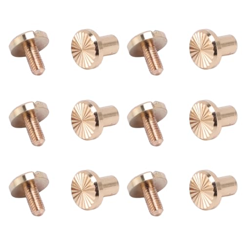 40Pcs 8 X 6mm Zinc Alloy Blinding Screw Rivet Secure Fixation Leather Binding Posts Bolts Nail for Leather Crafts