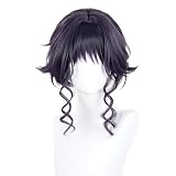 LABEAUTÉ Kaoruko Waguri Cosplay Wig Dark Purple Elegant Bun Updo Heat Resistant Synthetic Hair Wig with Cap for Women Anime Cosplay Convention Daily Wear