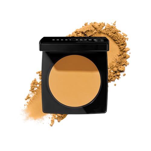 Bobbi Brown Sheer Finish Pressed Powder | Oil-Absorbing, Mattifying Setting Powder for All-Day Shine Control | Includes Puff, 0.32 Ounce, Golden Orange​