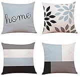 Fossrn 4PC/Conjunto Fundas Cojines 45x45 Geométricas Modernos Funda de Cojines para Sofa Jardin Cama Decorativo (A)
