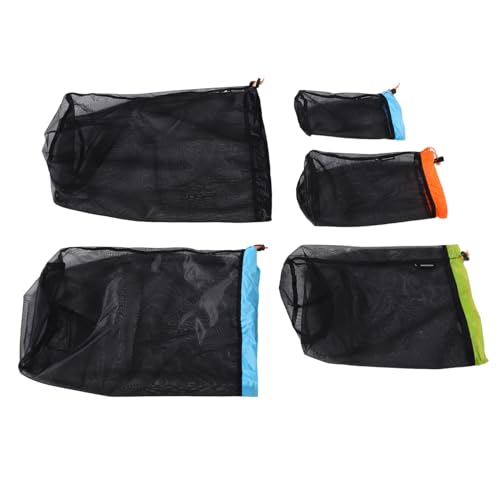Yardwe 1 Set Reusable Polyester Mesh Storage Sack for Camping and Outdoor Gear Drawstring Bags Durable Space Saving Compression