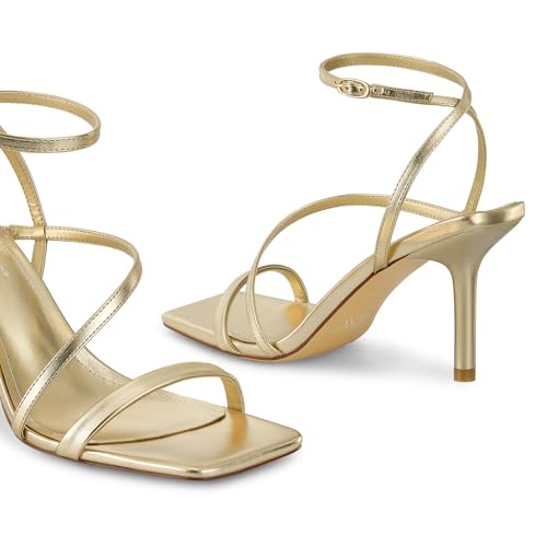 wetkiss Womens Sandals Square Toe Strappy Heels Ankle Strap Sexy Stiletto High Heel for Women Summer Dress Shoes Wedding3