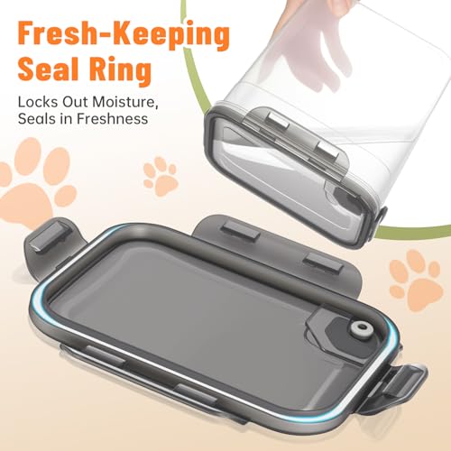 ZooZoo 3PCS Dog Food Container Set mit luftdichten Deckeln, BPA-frei Futterbox Hund für Trockenfutter, Stapelbar in Größen Groß Mittel Klein, Inklusive Schaufeln, Etiketten, Zange und Marker