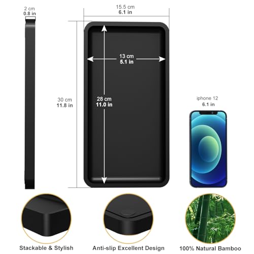 Bathroom-Vanity-Tray-for-Countertop-Bamboo-Organizer-Tray-for-Dresser-Tops-Toilet-Perfume-Small-Decorative-Tray-Wood-Tray-for-Home-Decoration-1181-L-x-61-W-x-079-H-Black