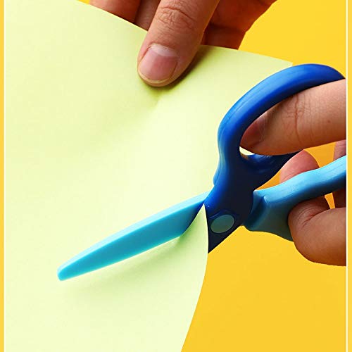 Küchenschere, Schere, Kunst, Kunst, Sicherheit, handgefertigt, speziell für Studenten, tragbar, runder Kopf (blau)