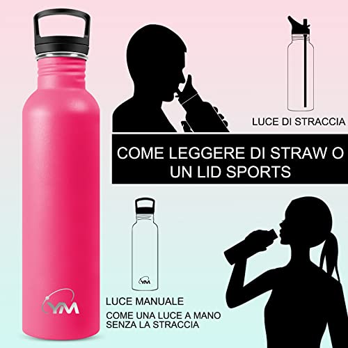 KollyKolla Borraccia in acciaio inox da 1 litro