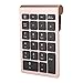Yunseity Tastierino Numerico Wireless, Mini Tastiera Numerica a 22 Tasti, Tastierino Numerico per Contabilità Finanziaria, per Android, Windows, Laptop Mac OS, Desktop(Oro rosa) immagine
