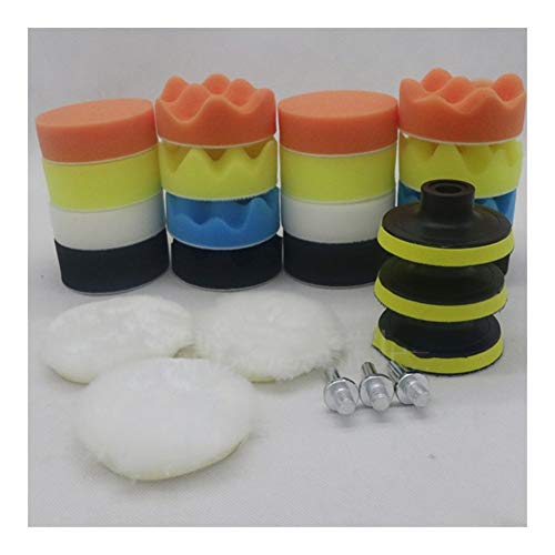 Preisvergleich Produktbild PYouo-Mini-Polierpads, 25Pcs Auto Foam Dirll Polierscheibe Pad Kit, 3inch Autopolitur for Auto-Polierer Wäsche-Schwamm Polierscheibe, Wachsen